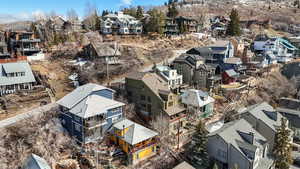 Aerial view of residential area
