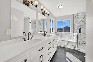 Primary Bath with large vanity and double sinks