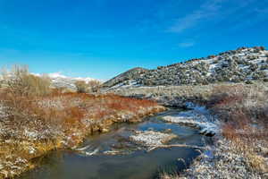 Water view featuring a mountainous background