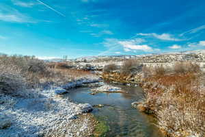 Water view with a mountain backdrop