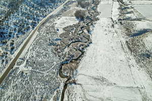 Aerial overview of property's location with rural landscape