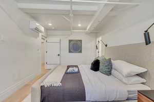 Bedroom featuring recessed lighting and light wood finished floors
