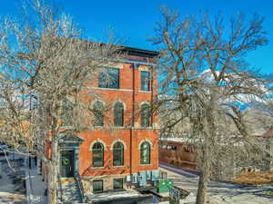 View of front facade with brick siding