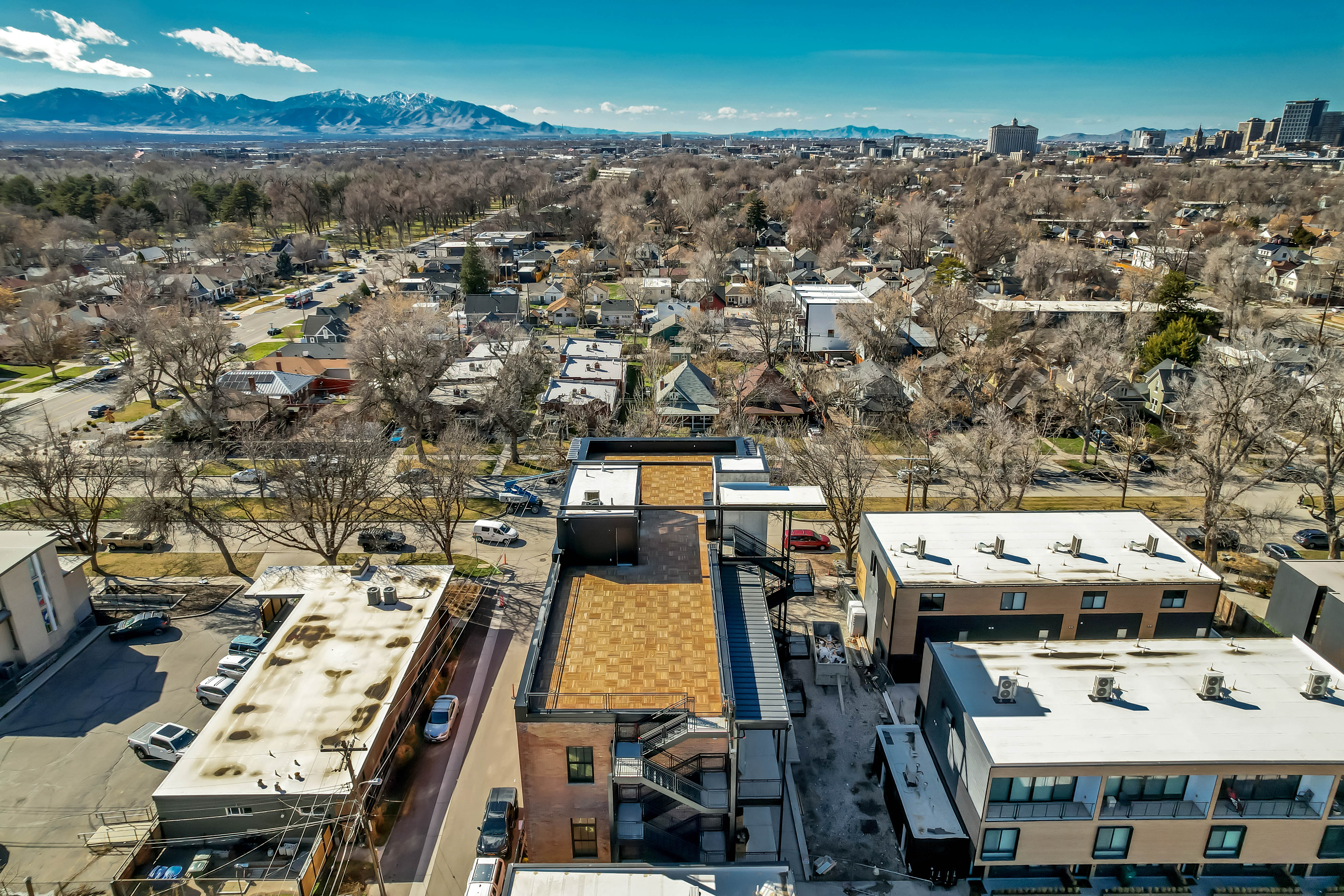 Bird's eye view of mountains