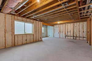 View of below grade area