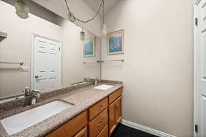 Bathroom with double vanity