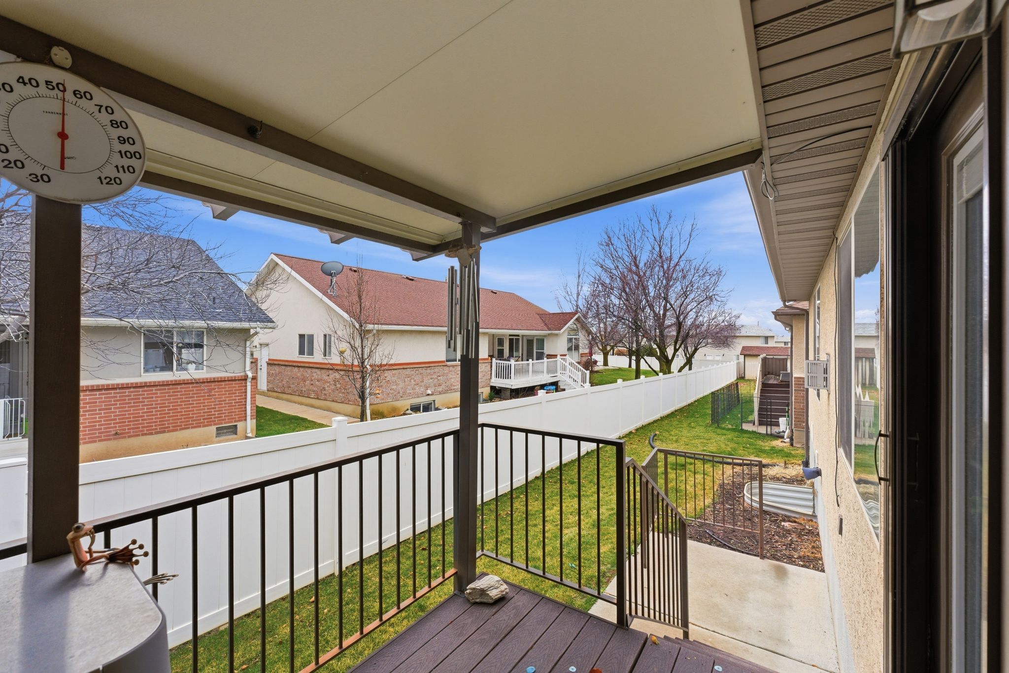 Porch with a residential view