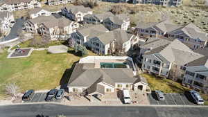 Aerial view of clubhouse