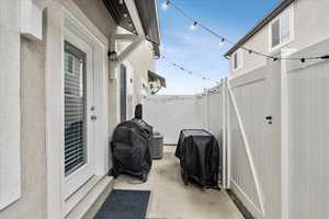 View of patio / terrace featuring a grill