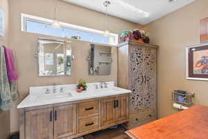 Full bathroom with double vanity
