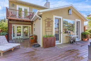 Deck with french doors