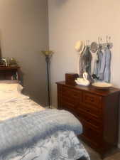 View of carpeted bedroom