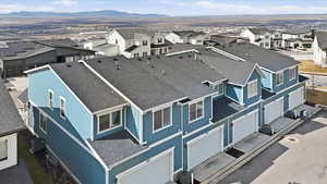 Aerial view of residential area