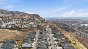 Aerial view of residential area
