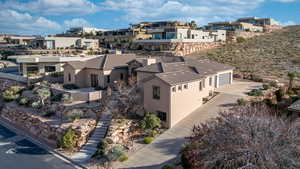 Aerial view of residential area