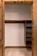 View of closet in bathroom