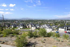 Mountain view with nearby suburban area