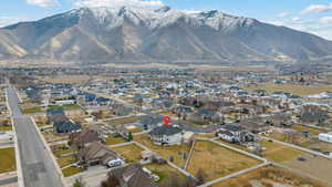 Mountain view with nearby suburban area