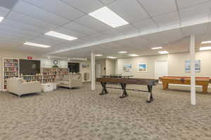 Playroom featuring a paneled ceiling
