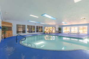 Indoor pool with a skylight