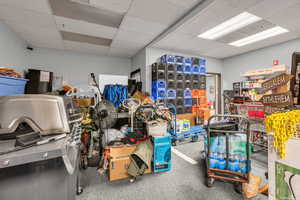 Misc room with a paneled ceiling