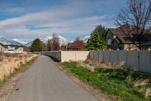 Private access to Midas Creek Trail through backyard gate