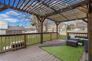 Inviting deck off your great room. Perfect for entertaining or enjoying a quiet evening.
