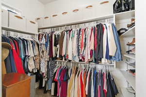 View of walk in closet