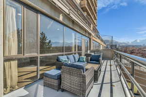 Balcony with mountain views