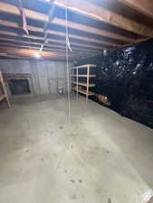 View of unfinished basement