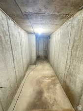 View of unfinished basement