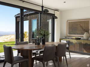 Dining room featuring light wood-type flooring