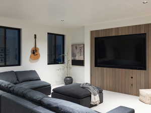View of carpeted living room
