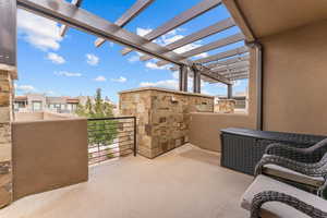 Balcony with a pergola