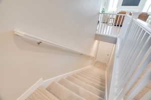 Staircase with baseboards