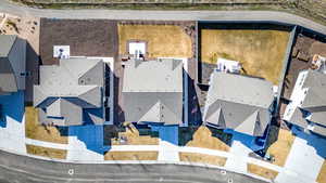 Aerial view of residential area