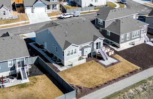 Aerial view of residential area