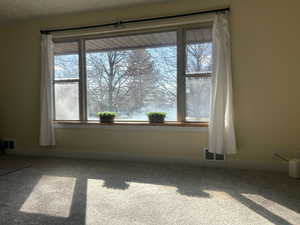 View of carpeted spare room