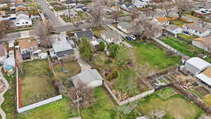 Aerial view of residential area