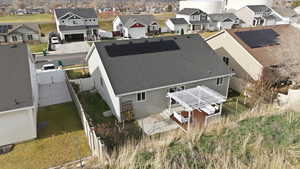 Aerial view of residential area