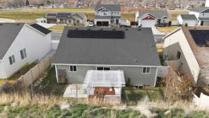 Aerial view of residential area