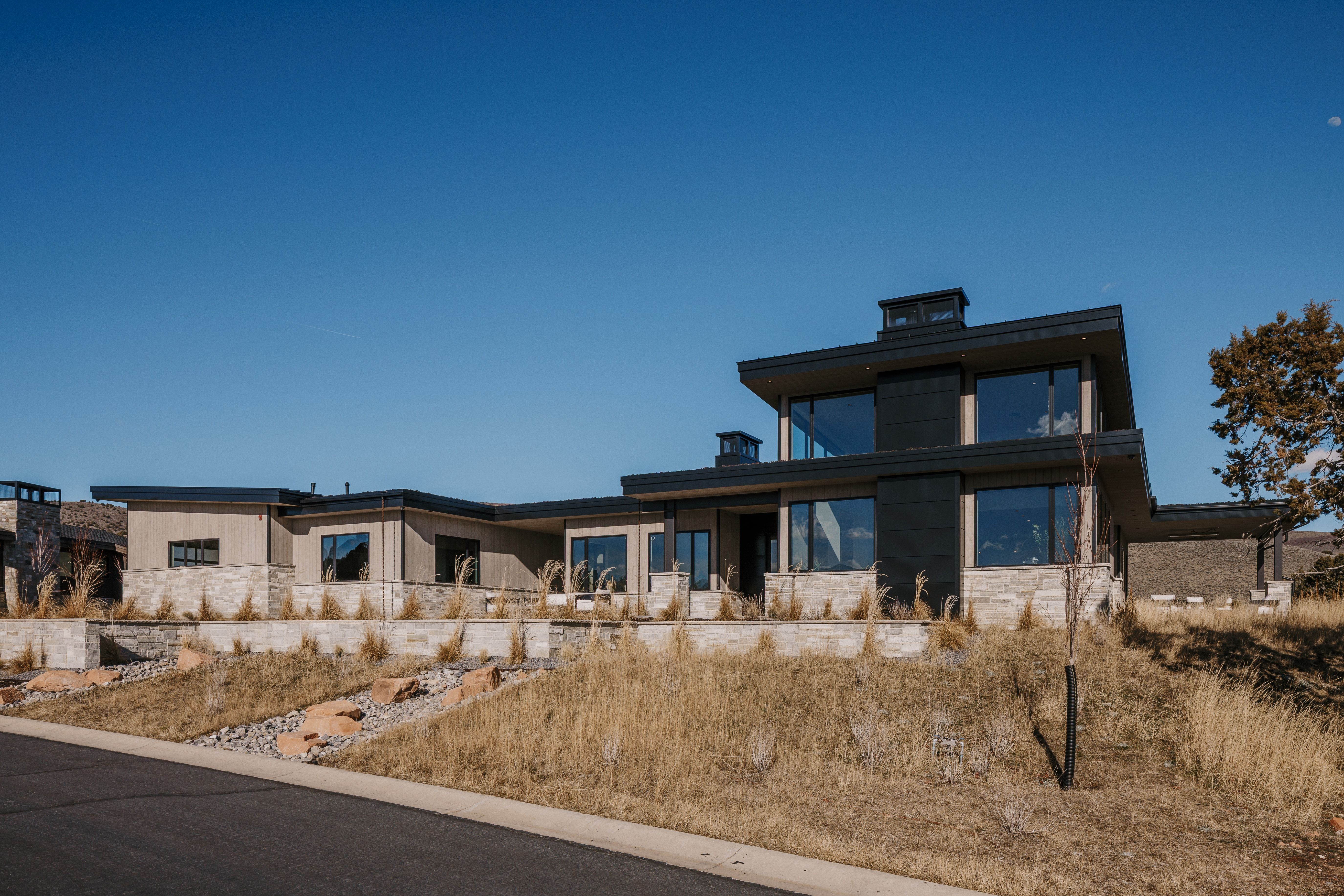 View of contemporary house
