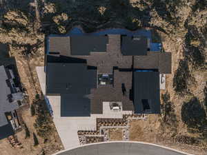 View from above of property