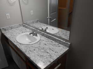 Bathroom featuring vanity