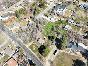 Aerial view of residential area