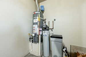 Utilities with strapped water heater