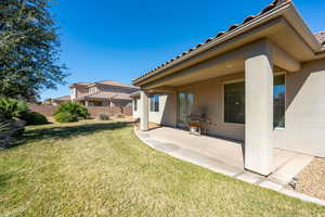 View of yard featuring a patio