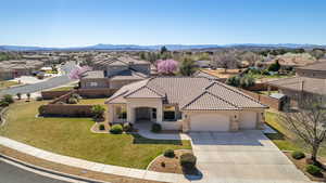 Aerial view of residential area