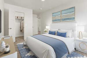 Bedroom featuring a spacious closet