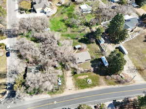 Aerial view of residential area